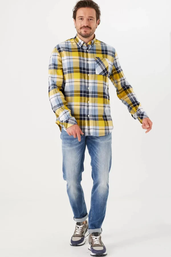 Shirts-GARCIA CHECKED SHIRT DANDELION