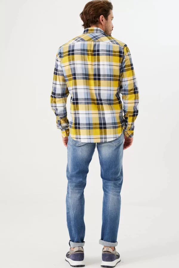 Shirts-GARCIA CHECKED SHIRT DANDELION