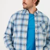 Shirts-GARCIA CHECKED SHIRT LAGOON BLUE