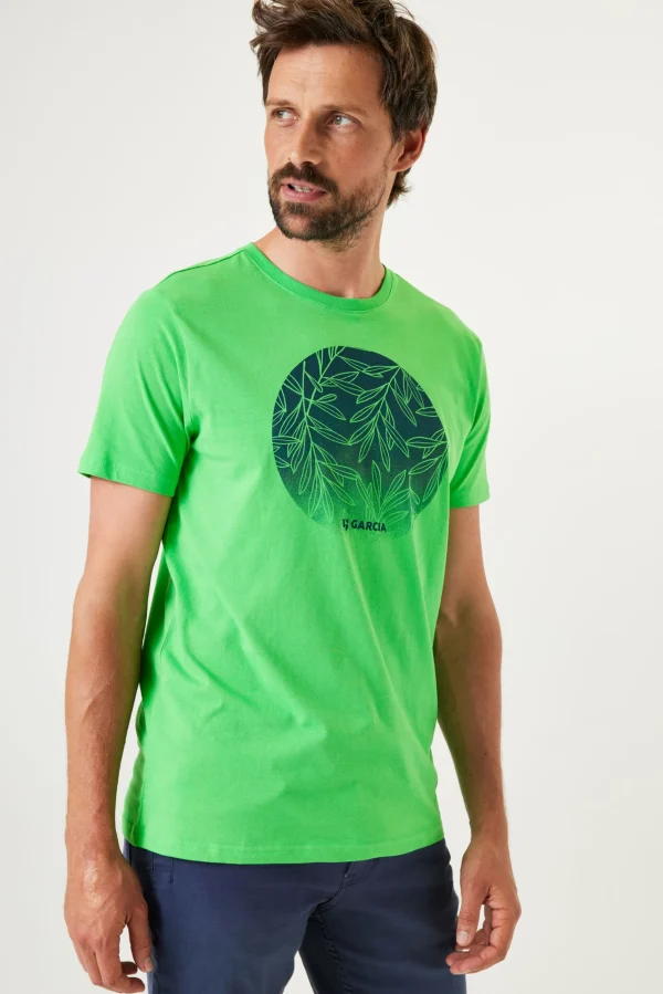 Tees & Tanks-GARCIA CIRCLE LOGO T-SHIRT APPLE