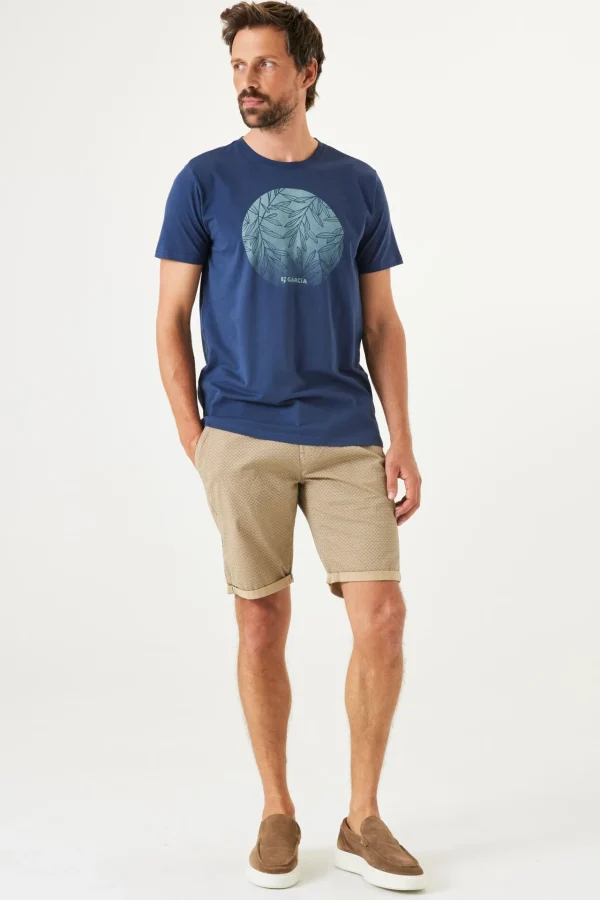 Tees & Tanks-GARCIA CIRCLE LOGO T-SHIRT MARINE