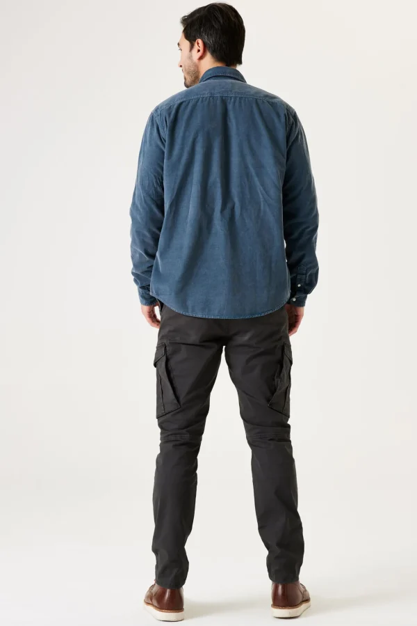 Shirts-GARCIA CORDUROY SHIRT BLUE