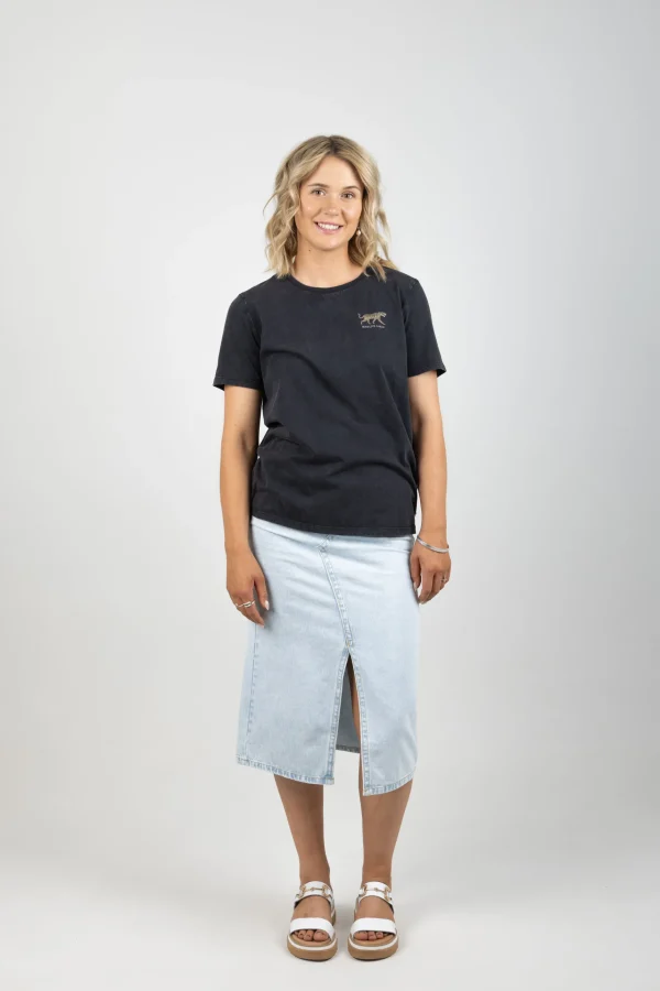 Tees & Tanks-GARCIA CORE TIGER TEE WASHED BLACK