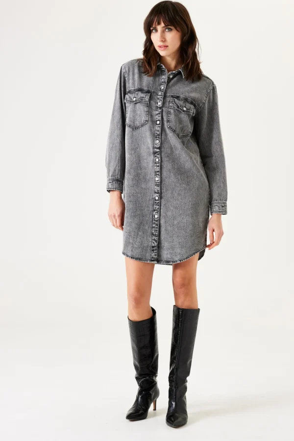 Dresses-GARCIA DENIM DRESS LIGHT USED