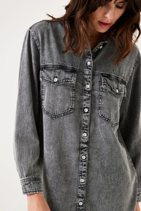 Dresses-GARCIA DENIM DRESS LIGHT USED