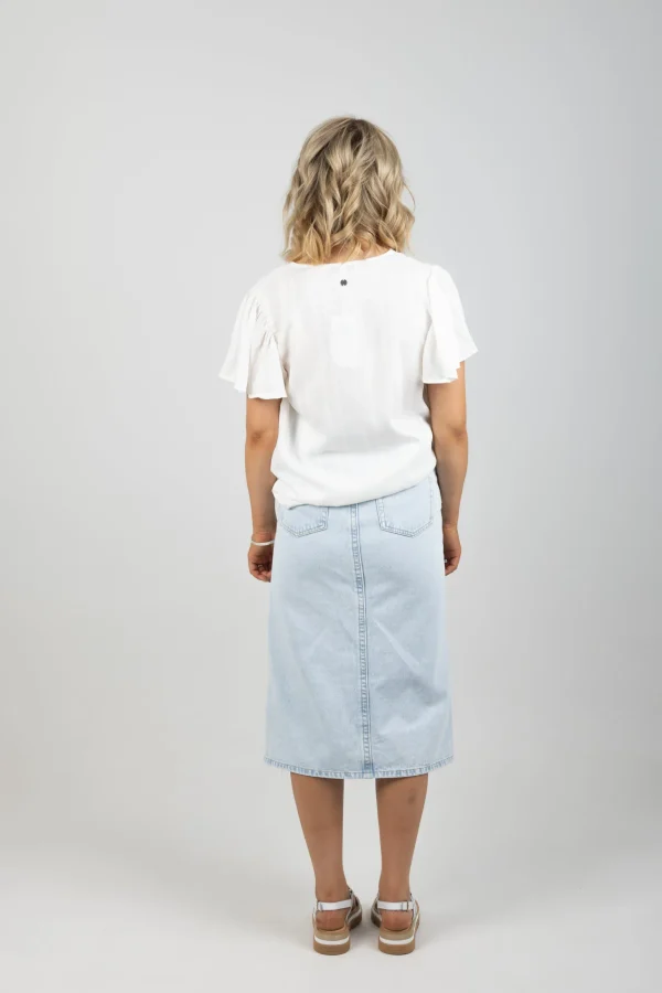 Skirts-GARCIA DENIM SKIRT BLEACHED