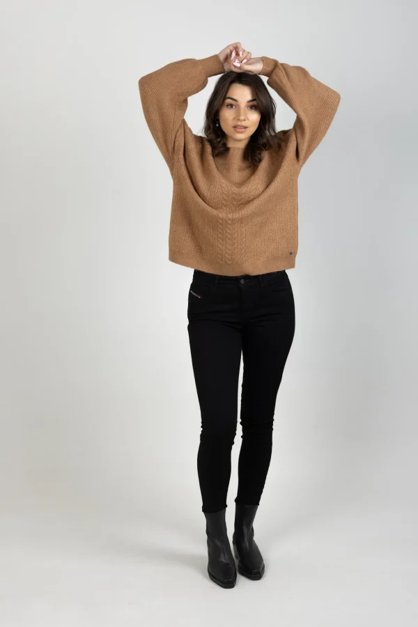 Sweaters & Knitwear-GARCIA ELENA KNIT TOFFEE