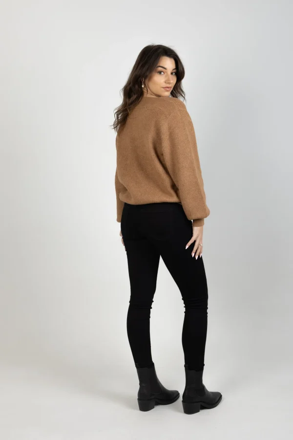 Sweaters & Knitwear-GARCIA ELENA KNIT TOFFEE