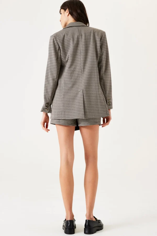 Coats & Jackets-GARCIA HOUNDS-TOOTH BLAZER BLACK