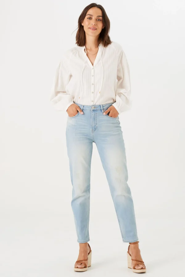 Denim-GARCIA ISABELLA MOM JEAN LIGHT BLUE