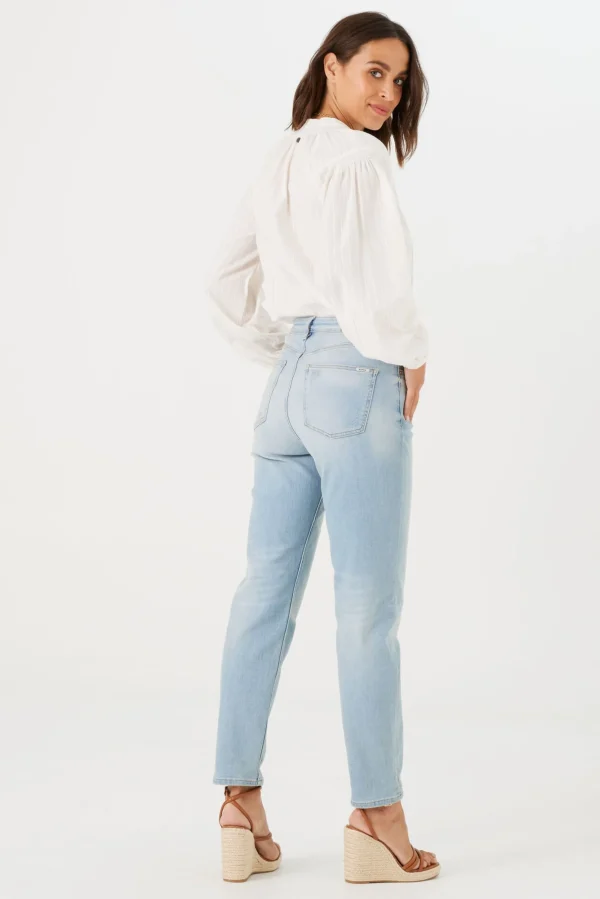 Denim-GARCIA ISABELLA MOM JEAN LIGHT BLUE