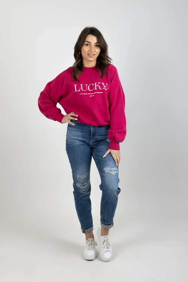 Sweaters & Knitwear-GARCIA LOLA SWEATER FUCHSIA
