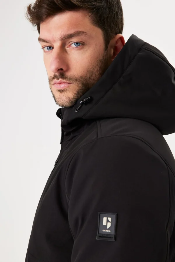 Shirts-GARCIA OUTDOOR PUFFER JACKET BLACK