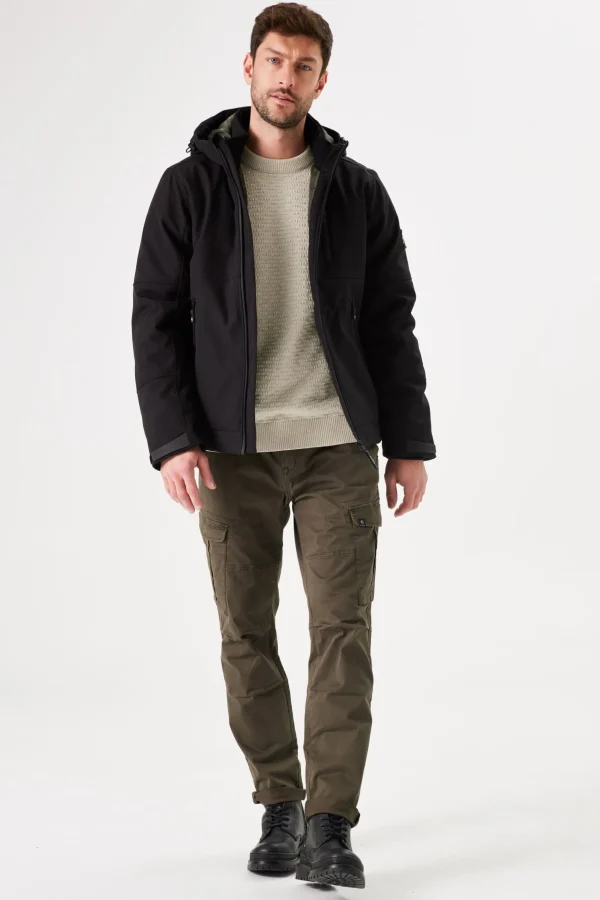 Shirts-GARCIA OUTDOOR PUFFER JACKET BLACK