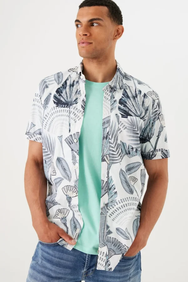 Shirts-GARCIA PALMS PARTY SHIRT WHITE