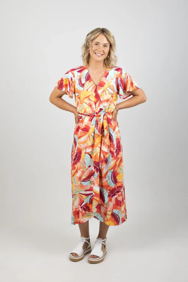 Dresses-GARCIA PAPAYA MAXI WRAP DRESS