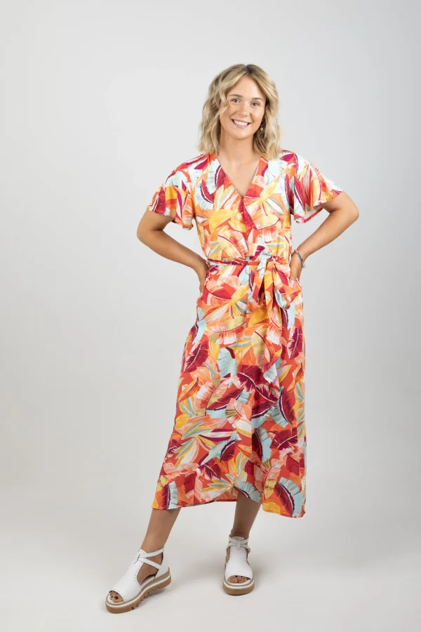 Dresses-GARCIA PAPAYA MAXI WRAP DRESS