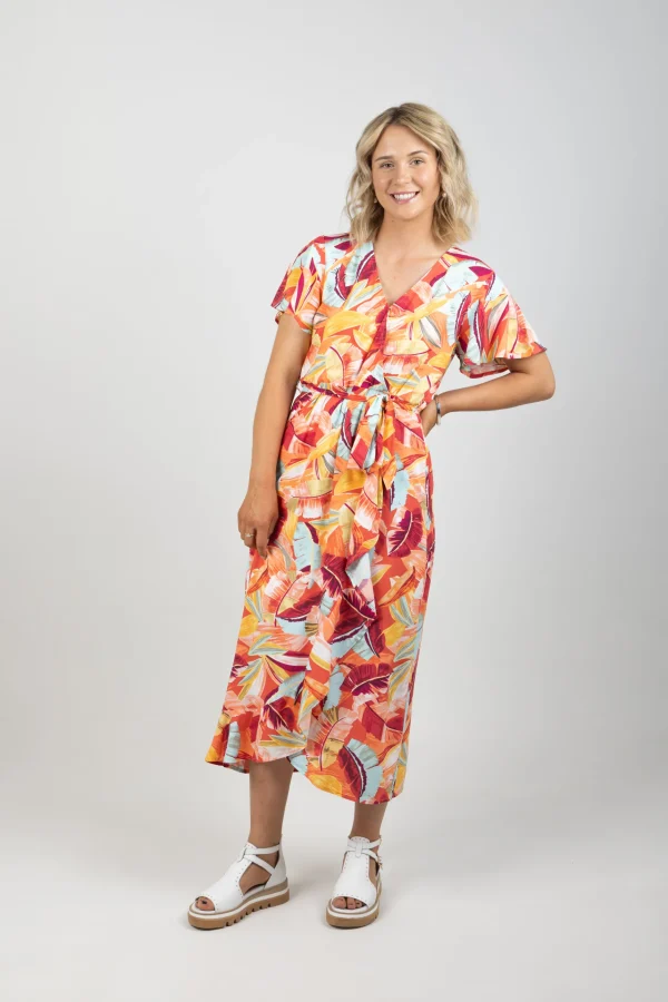 Dresses-GARCIA PAPAYA MAXI WRAP DRESS