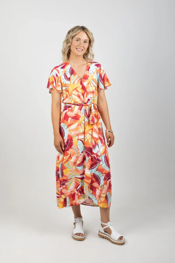 Dresses-GARCIA PAPAYA MAXI WRAP DRESS