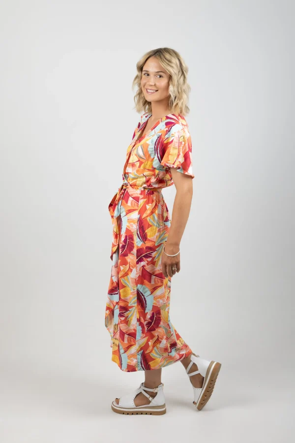 Dresses-GARCIA PAPAYA MAXI WRAP DRESS