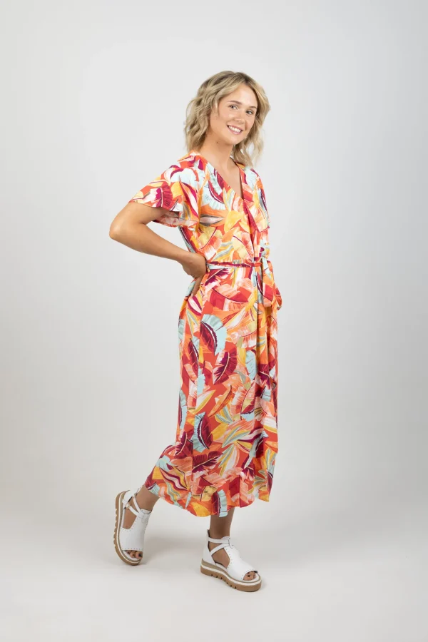 Dresses-GARCIA PAPAYA MAXI WRAP DRESS