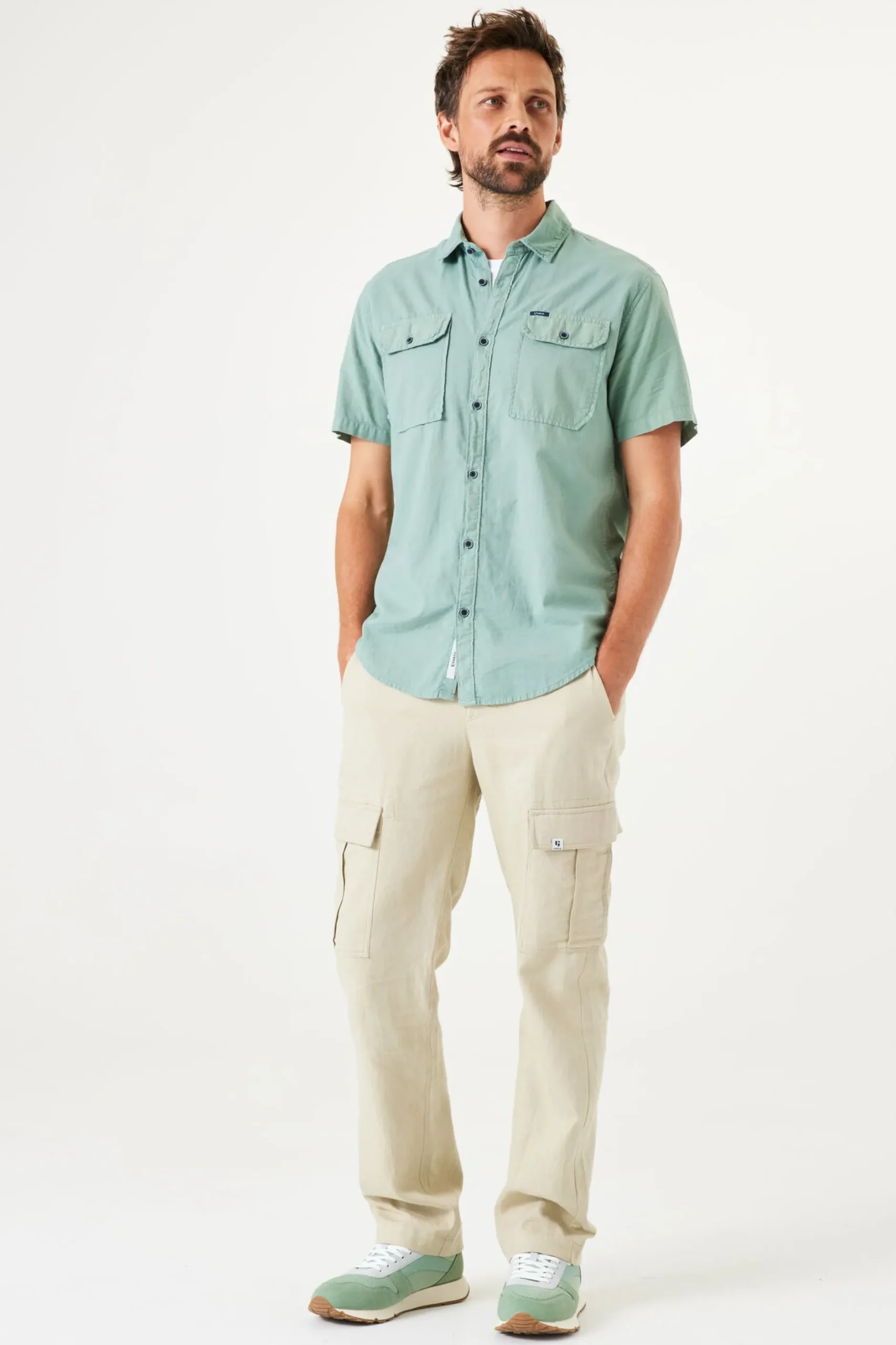 garcia_pocket_shirt_sage_1.webp Shirts-GARCIA POCKET SHIRT SAGE
