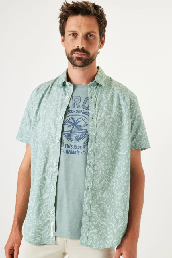 Shirts-GARCIA PRINT PARTY SHIRT SAGE