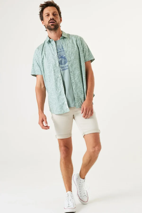 Shirts-GARCIA PRINT PARTY SHIRT SAGE