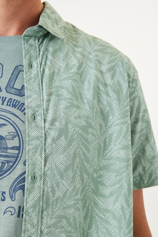 Shirts-GARCIA PRINT PARTY SHIRT SAGE