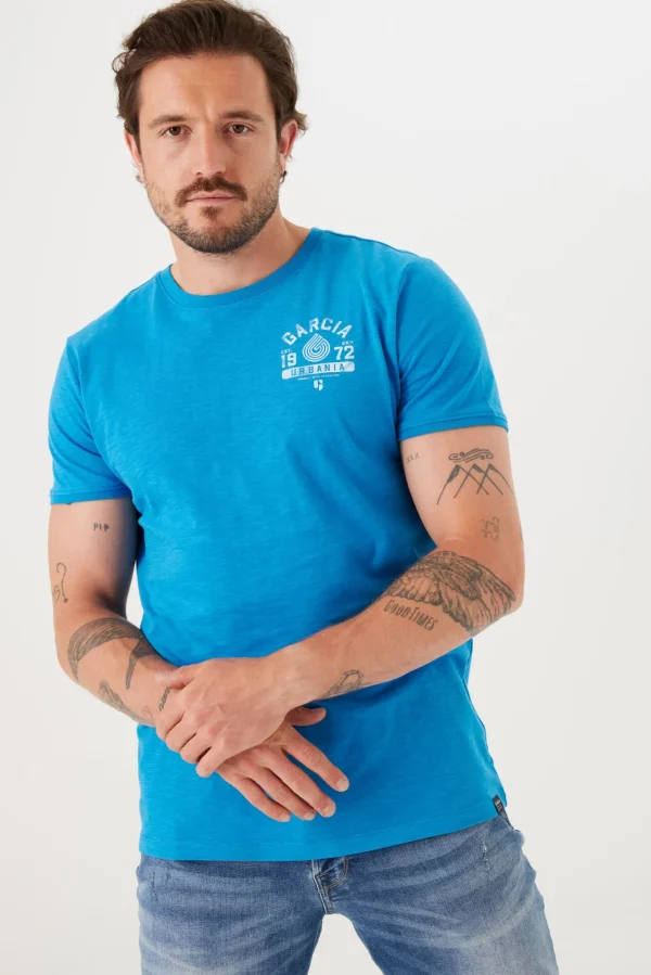 Tees & Tanks-GARCIA URBANIA LOGO T-SHIRT LAGOON