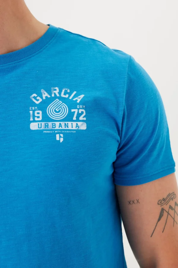 Tees & Tanks-GARCIA URBANIA LOGO T-SHIRT LAGOON