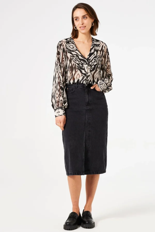 Shirts & Tops-GARCIA ZEBRA BLOUSE SHIRT