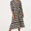 Dresses-GARCIA ZIG ZAG DRESS BLACK