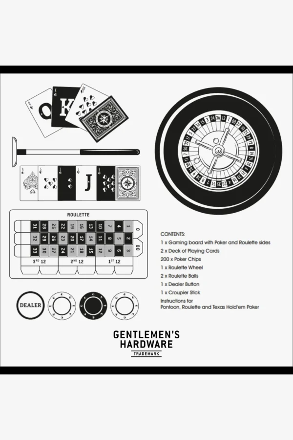 Gifts-GENTLEMEN'S HARDWARE CASINO NIGHT SET