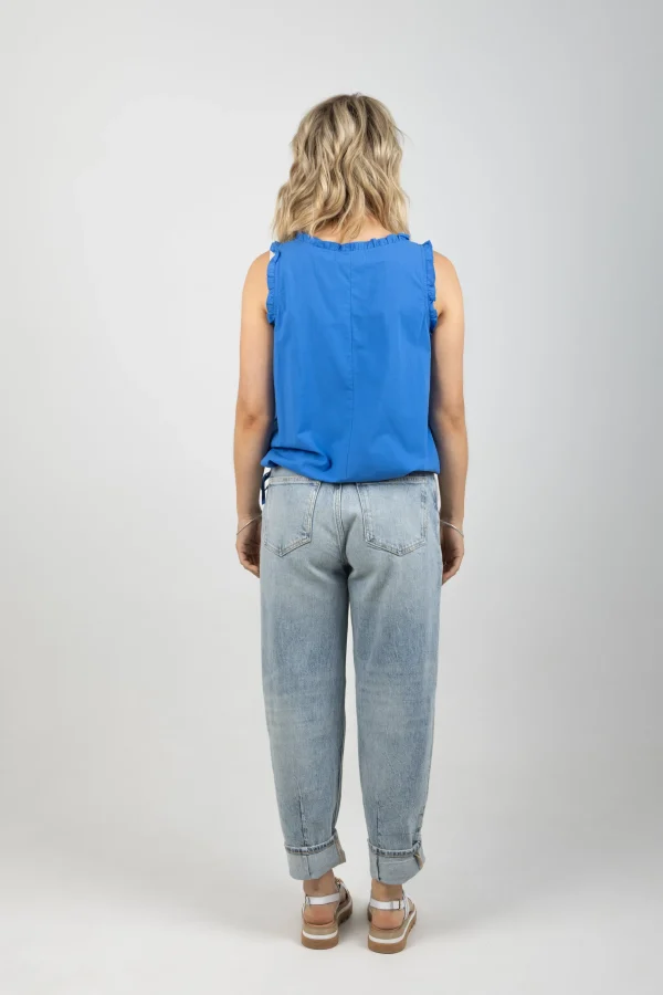 Tees & Tanks-HAVEN ADELFIA TIE TOP COBALT