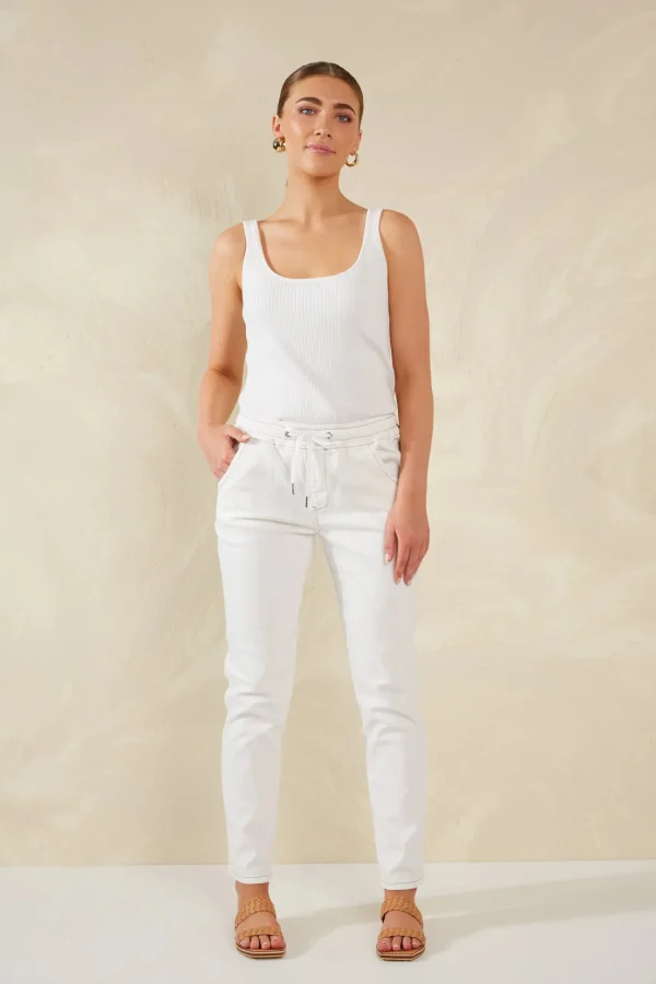 Pants-HAVEN DALTON DENIM PANT WHITE