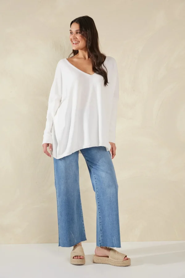 Sweaters & Knitwear-HAVEN FLORENCE KNIT BIANCO