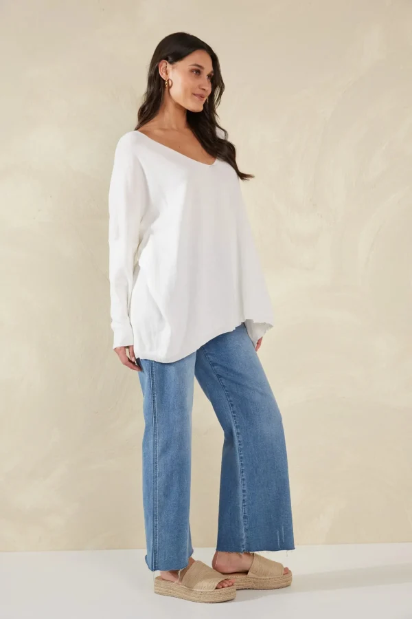 Sweaters & Knitwear-HAVEN FLORENCE KNIT BIANCO