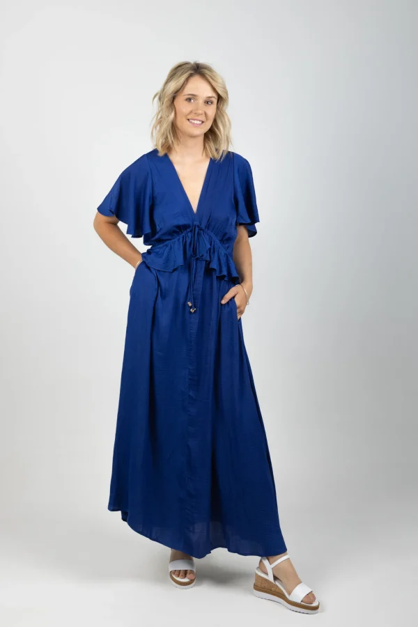 Dresses-HAVEN PORTOFINO FRILL MAXI LARGO