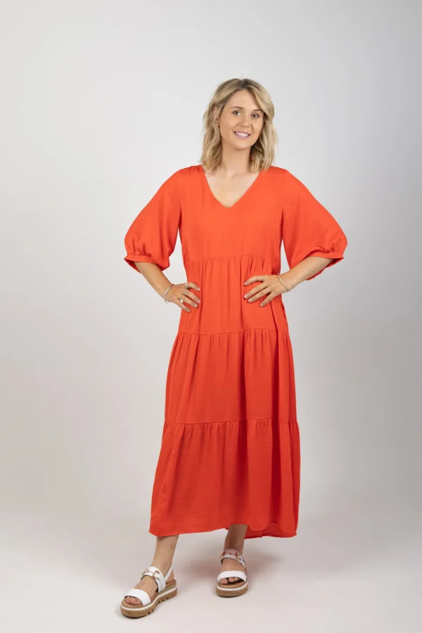 Dresses-HAVEN PORTOFINO TIERED MAXI APEROL