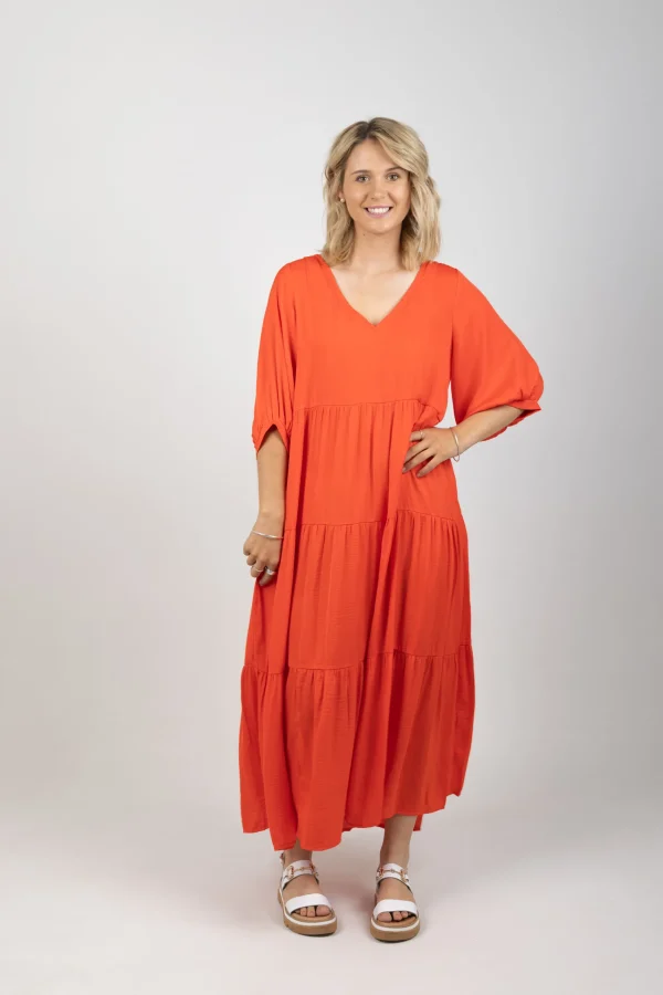 Dresses-HAVEN PORTOFINO TIERED MAXI APEROL
