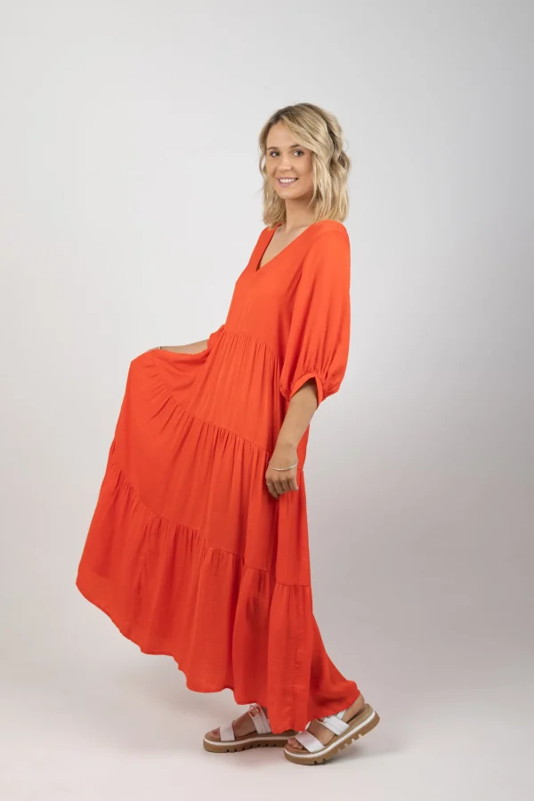 Dresses-HAVEN PORTOFINO TIERED MAXI APEROL