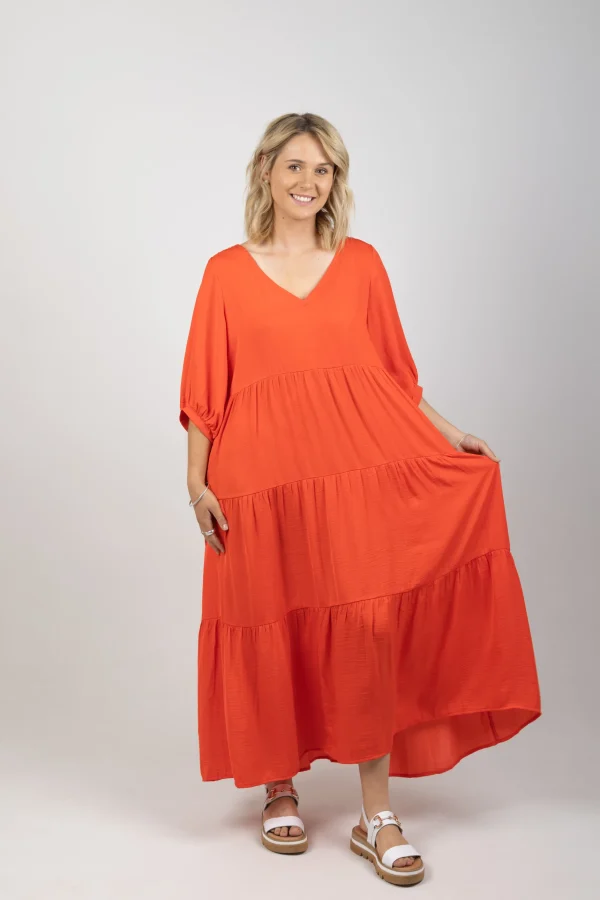 Dresses-HAVEN PORTOFINO TIERED MAXI APEROL