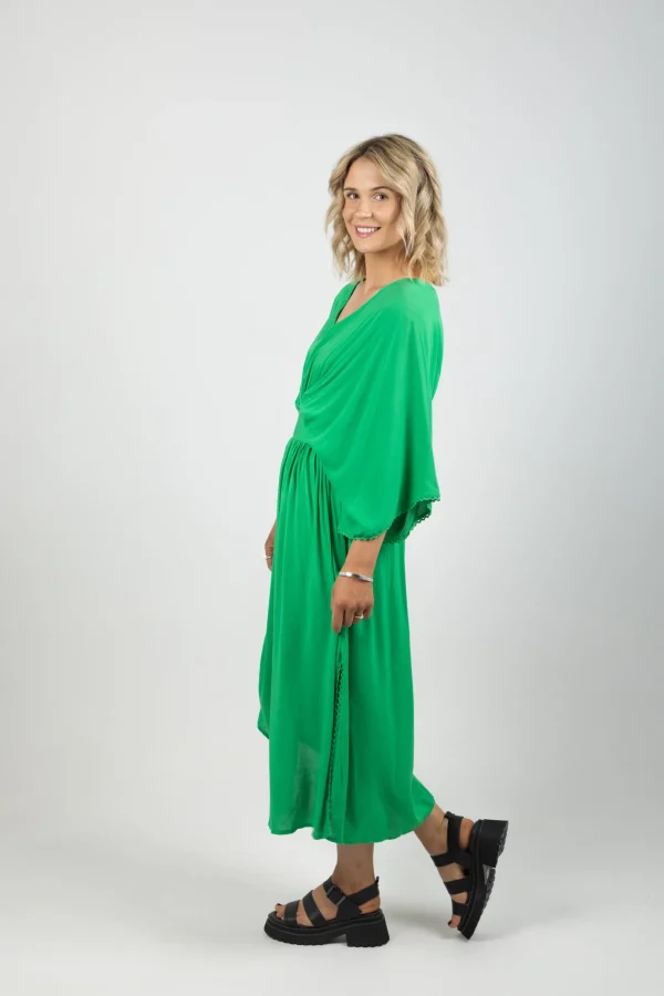 Dresses-HAVEN SUVA BATWING MAXI CLOVER