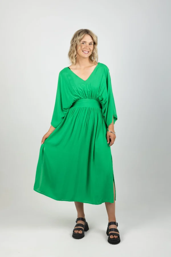 Dresses-HAVEN SUVA BATWING MAXI CLOVER
