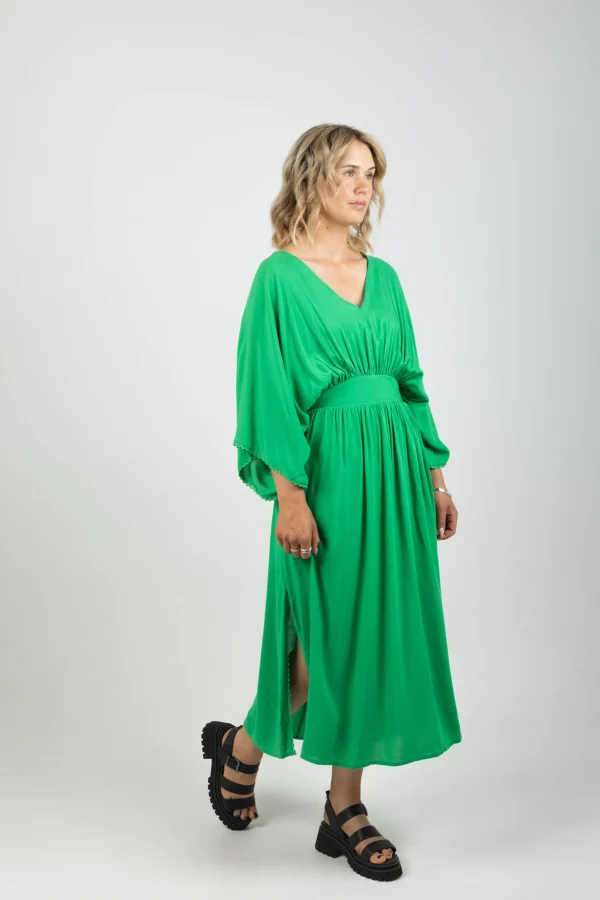 Dresses-HAVEN SUVA BATWING MAXI CLOVER