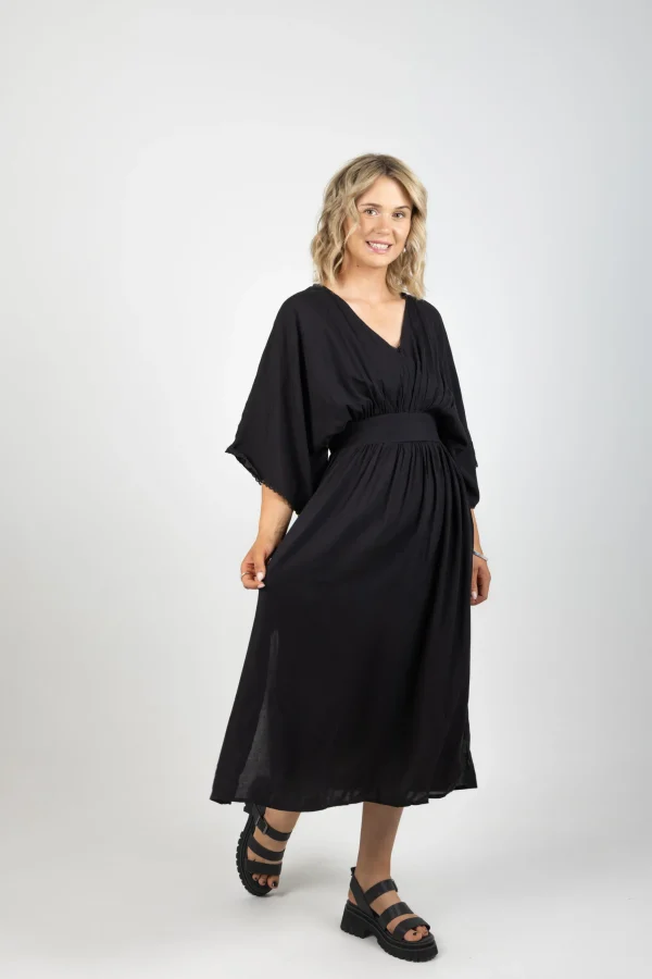Dresses-HAVEN SUVA BATWING MAXI JET