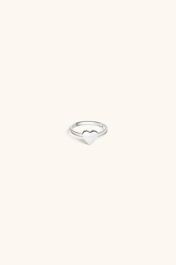 925 Sterling Silver | Jewellery-BLANK SPACE. HEART STACKER RING