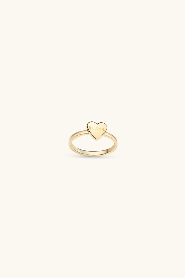 18Kt Gold Plated | Jewellery-BLANK SPACE. HEART STACKER RING 18KT GOLD
