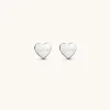 925 Sterling Silver | Jewellery-BLANK SPACE. HEART STUD EARRINGS